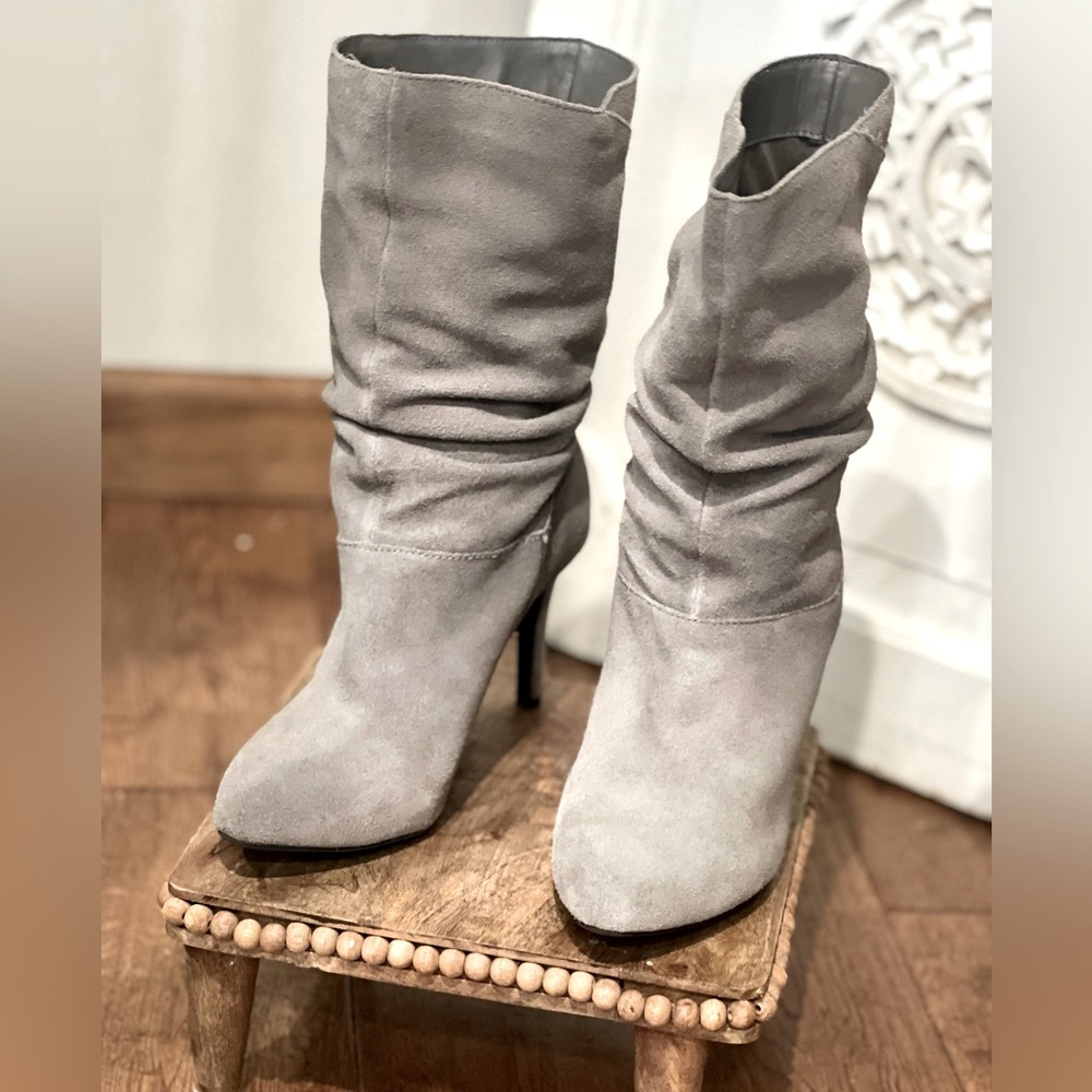 Audrey Brooke suede slouch boots